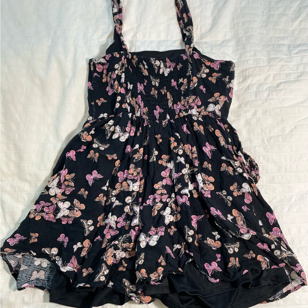 Art Class Black and Pink Butterfly Romper Girl's (XL)